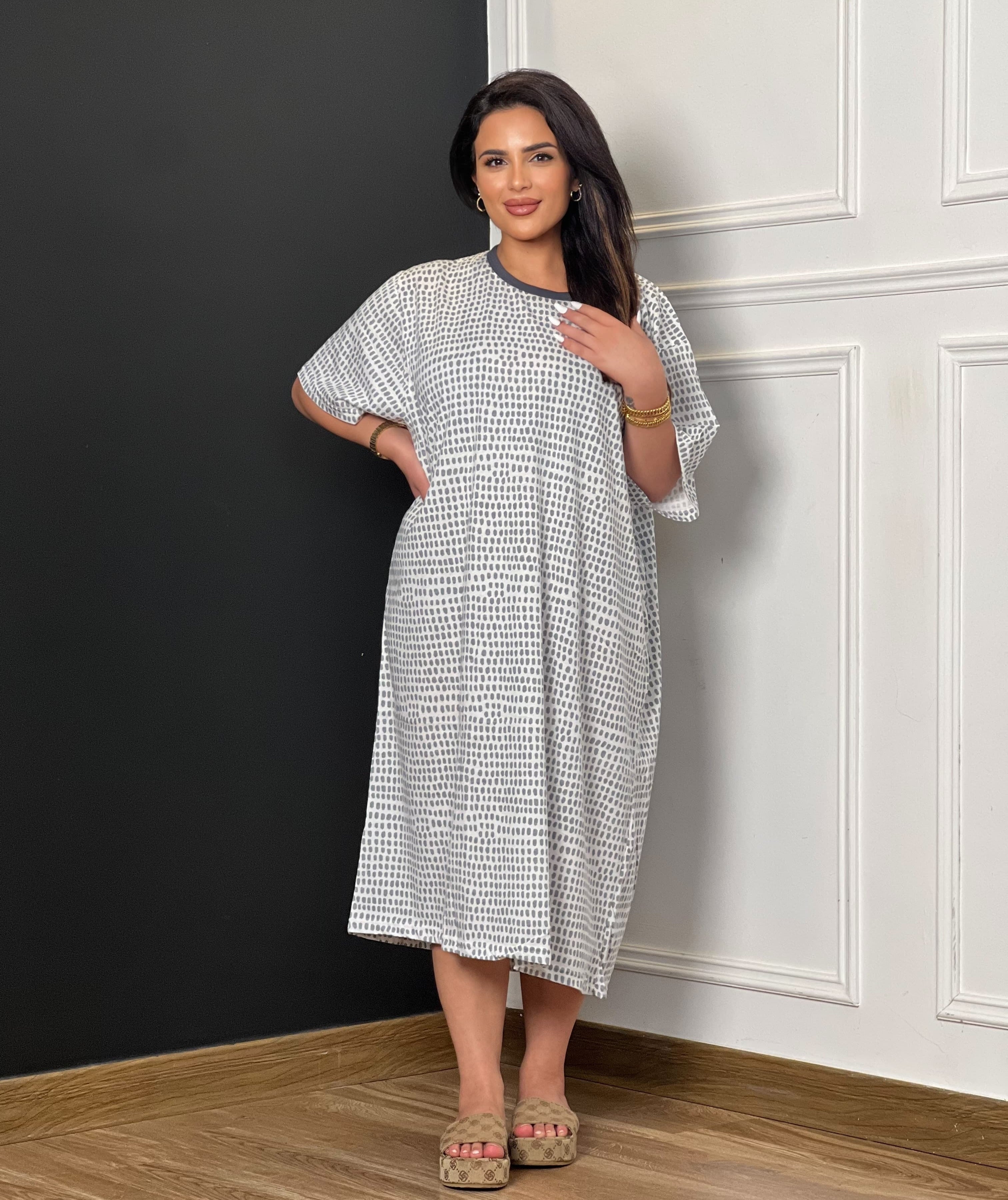 طقم نسائي منزلي قطن 100% ناعم وبارد مقاسات M-6XL
