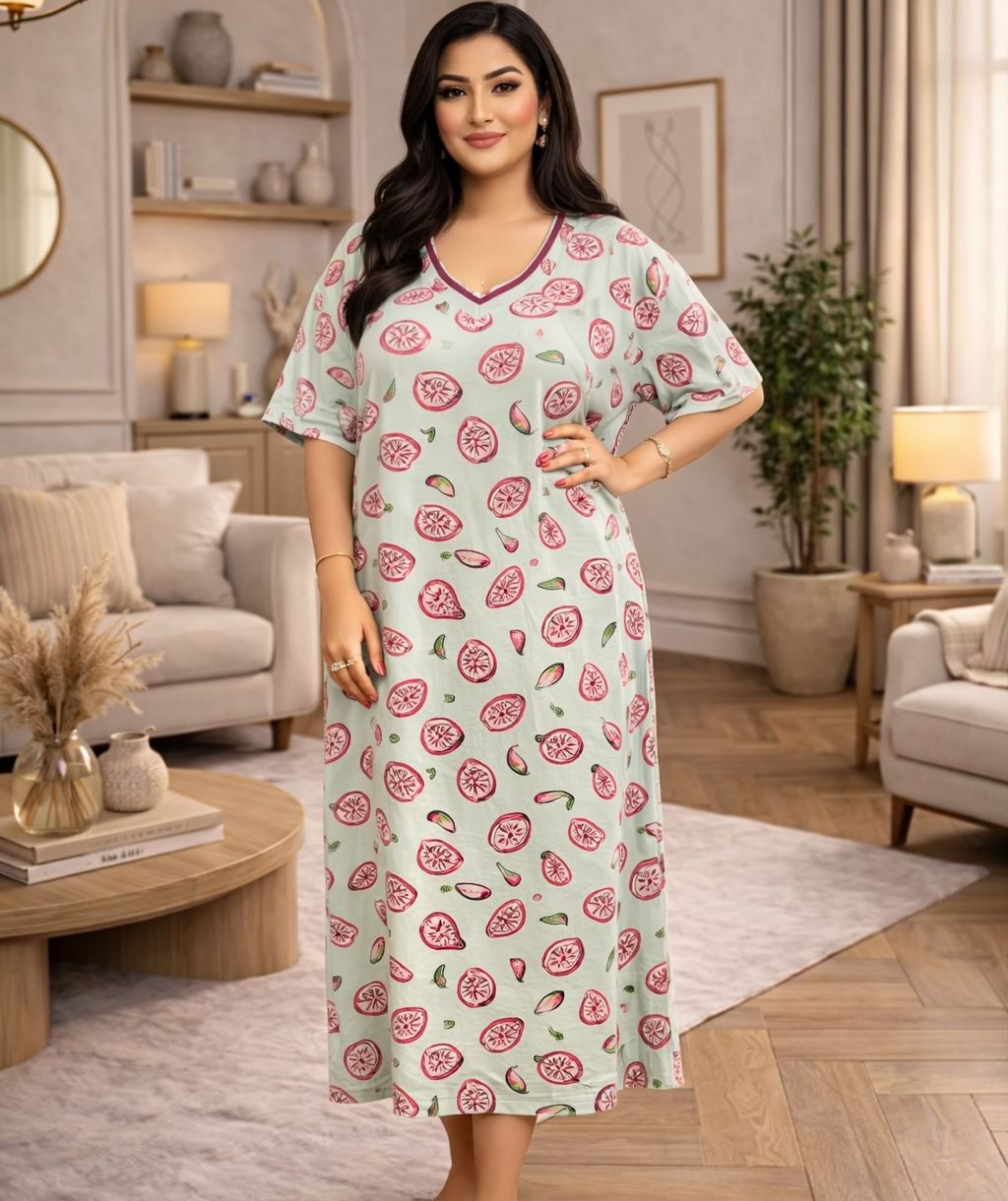 طقم راحة نسائي قطن بارد تصميم عملي