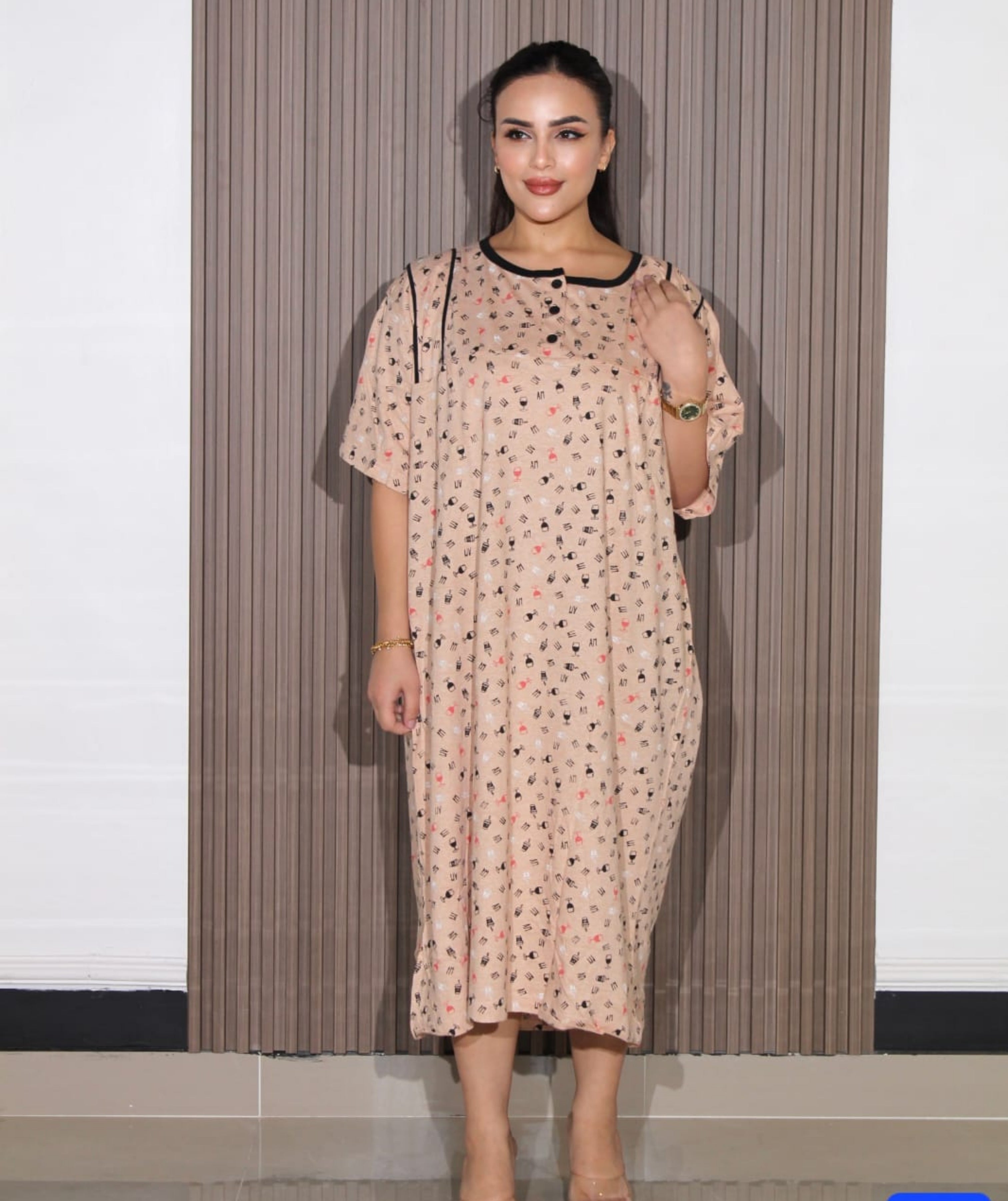 بيجامة نسائية مريحة قطن بارد تصميم ناعم M-6XL